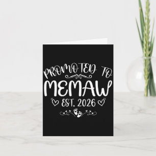 Promoted to memaw est 2026 first time mum mother's card