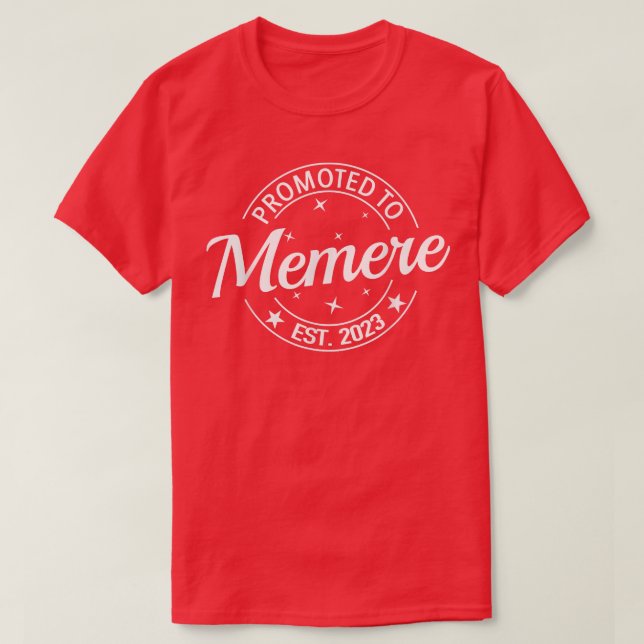 Promoted To Memere 2023 Soon To Be Grandma Pregnan T-Shirt (Design Front)