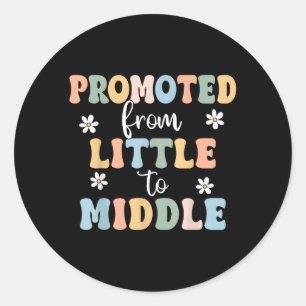 Promoted To Middle Brother Sister Toddler Baby Ann Classic Round Sticker