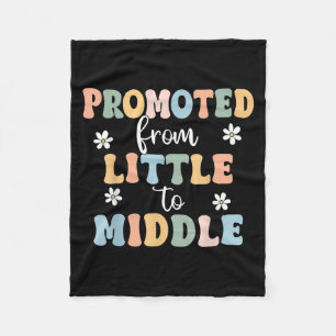 Promoted To Middle Brother Sister Toddler Baby Ann Fleece Blanket