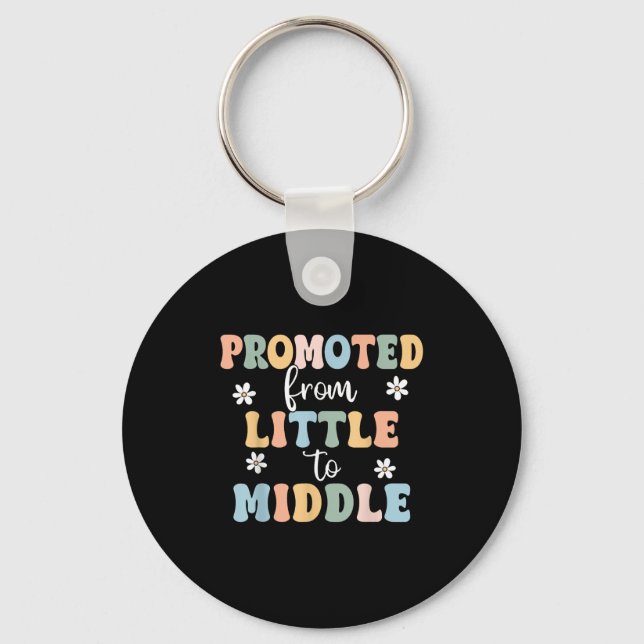 Promoted To Middle Brother Sister Toddler Baby Ann Key Ring (Front)