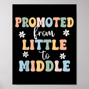 Promoted To Middle Brother Sister Toddler Baby Ann Poster