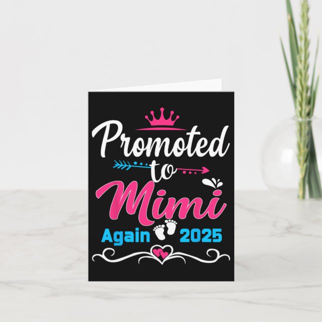 Promoted To Mimi Again 2025 Soon To Be Mum Pregnan Card (Front)