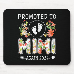 Promoted To Mimi Again Mothers Day Grandma Reveal Mouse Pad