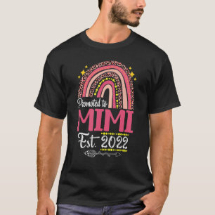 Promoted To Mimi Est 2022 Rainbow Mother's Day Rai T-Shirt