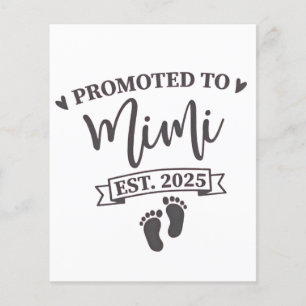 Promoted to Mimi Est. 2025 Grandma-to-be Flyer