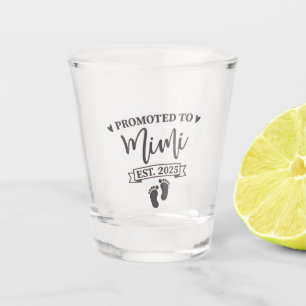 Promoted to Mimi Est. 2025 Grandma-to-be Shot Glass