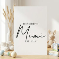 Promoted To Mimi EST Year Announcement Card