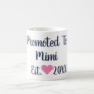 Promoted To Mimi Navy & Bright Pink Mug