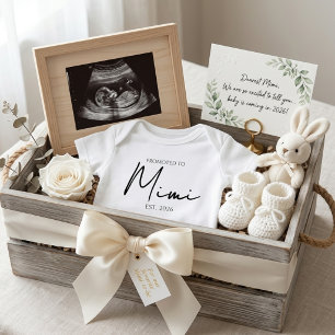 Promoted To Mimi Sweet EST Year Announcement Baby Bodysuit