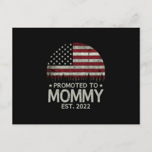 Promoted to Mommy Est 2022 First Time Dad Announcement Postcard
