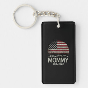 Promoted to Mommy Est 2022 First Time Dad Key Ring