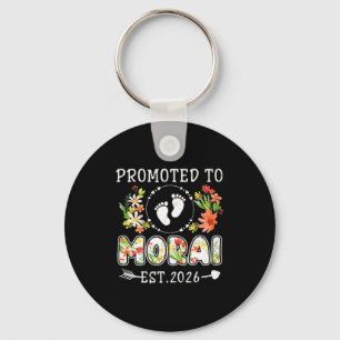 Promoted to morai 2026 flower first time grandma  key ring
