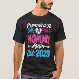 Promoted To Mummy Again 2023 Soon To Be Mum Pregna T-Shirt