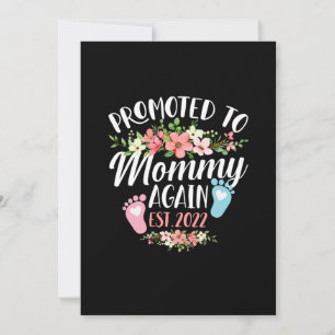 Promoted To Mummy Again Est 2022 Flower Save The Date