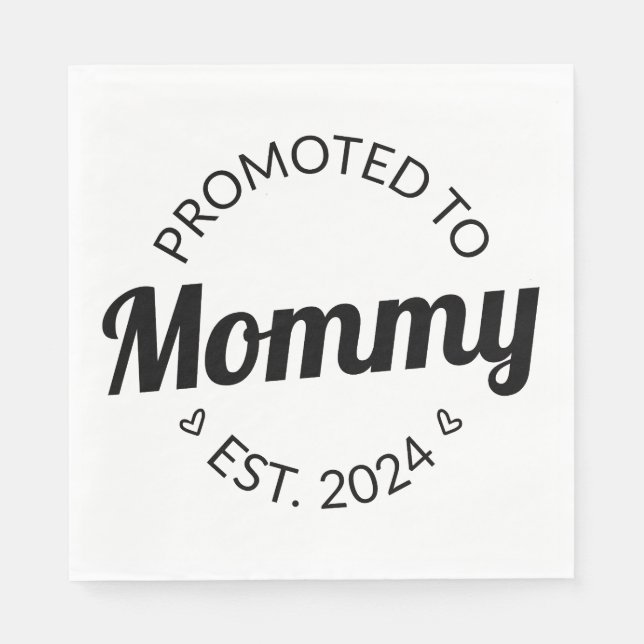 Promoted To Mummy Est. 2024 I Napkin (Front)
