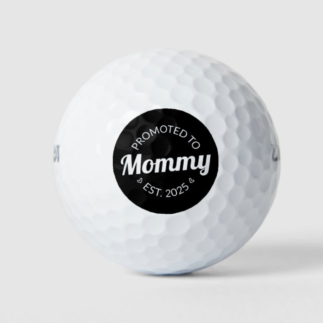 Promoted To Mummy Est. 2025 I Golf Balls (Front)