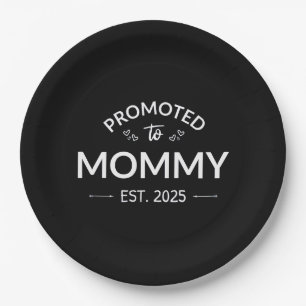 Promoted To Mummy Est. 2025 II Paper Plate