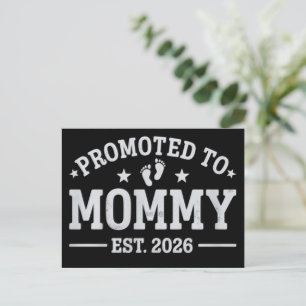 Promoted to Mummy est. 2026 Baby Announcement Mum Postcard