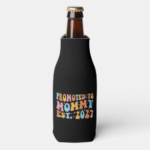 Promoted To Mummy Est 2027 New Mum Announcement Bottle Cooler