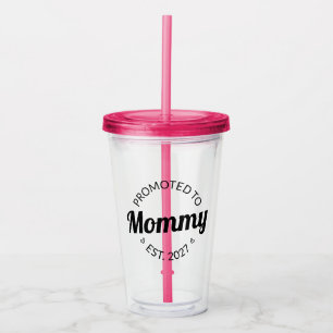 Promoted To Mummy Est 2027 New Mum Announcement I Acrylic Tumbler