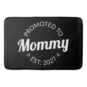 Promoted To Mummy Est 2027 New Mum Announcement I Bath Mat