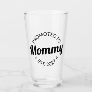 Promoted To Mummy Est 2027 New Mum Announcement I Glass