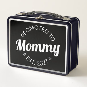 Promoted To Mummy Est 2027 New Mum Announcement I Metal Lunch Box