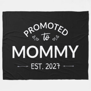 Promoted To Mummy Est 2027 New Mum Announcement II Fleece Blanket