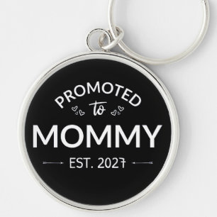 Promoted To Mummy Est 2027 New Mum Announcement II Key Ring