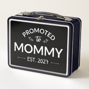 Promoted To Mummy Est 2027 New Mum Announcement II Metal Lunch Box