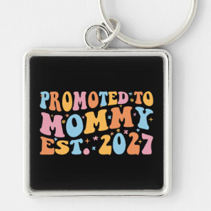 Promoted To Mummy Est 2027 New Mum Announcement Key Ring