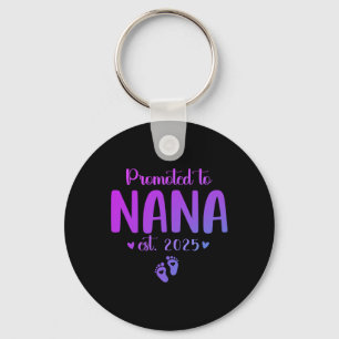 Promoted To Nana 2025 New Grandma Est 2025 Mothers Key Ring