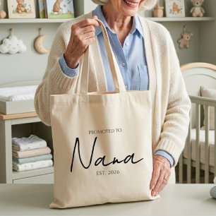 Promoted To Nana Chic Everyday Script Tote Bag