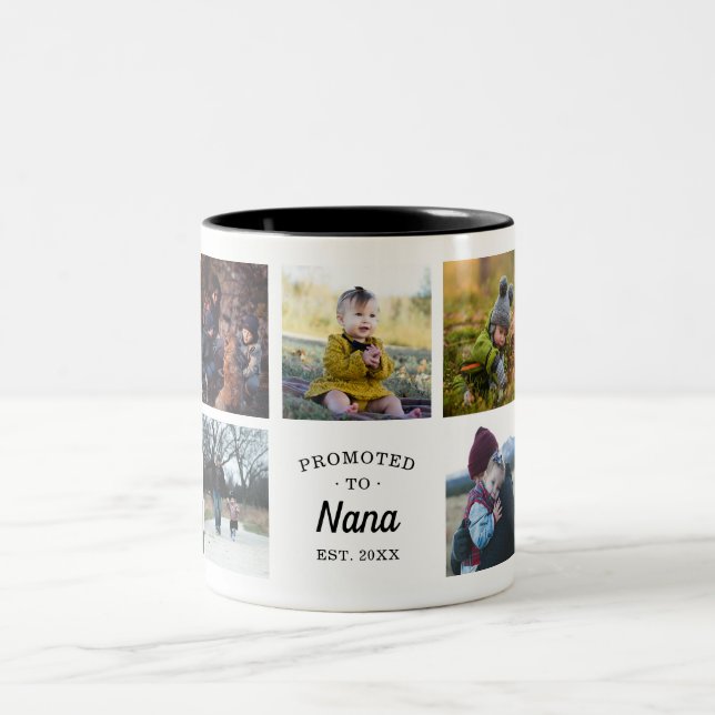 Promoted to Nana Established Two-Tone Coffee Mug (Center)