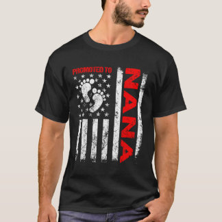 Promoted To Nana Usa Flag Mother'S Day First Time T-Shirt