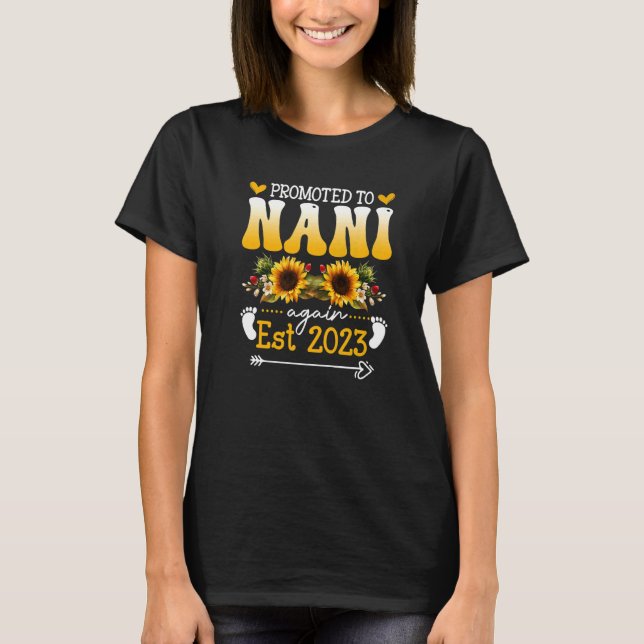 Promoted To Nani Again Est 2023 New Nani T-Shirt (Front)