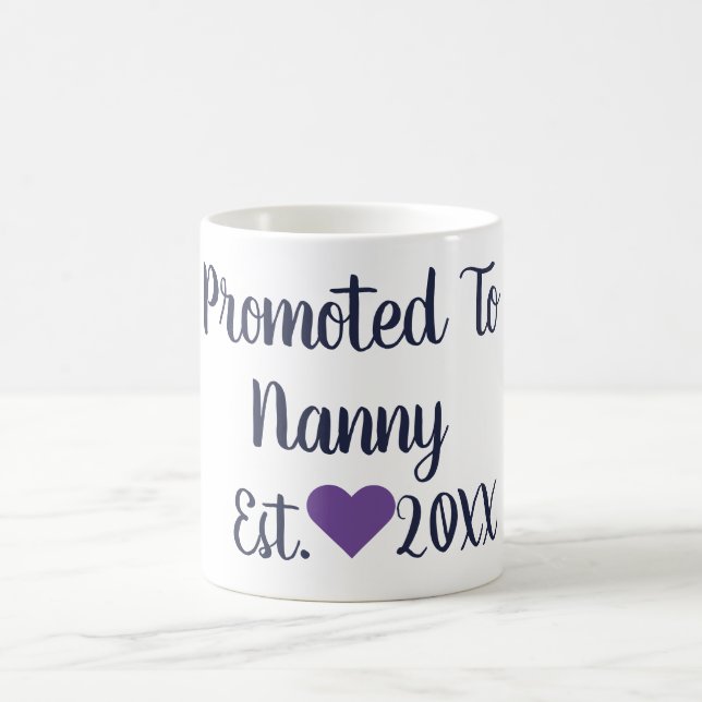 Promoted To Nanny Navy & Purple Mug (Center)