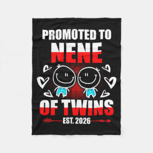 Promoted to nene of twins 2026 mom pregnancy fleece blanket