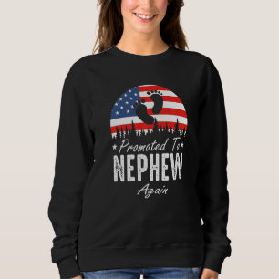 Promoted To Nephew Again 2024 US Flag Father's Day Sweatshirt