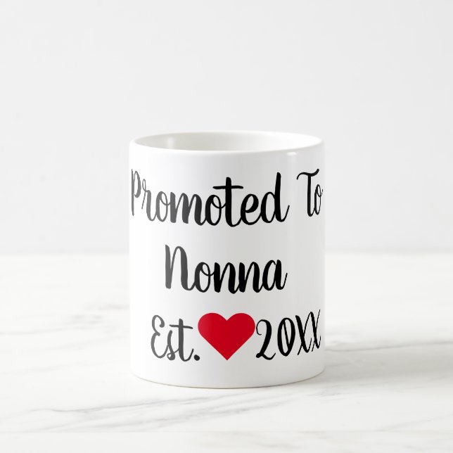 Promoted To Nonna Black & Red Mug (Center)