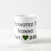 Promoted To Nonno Black & Green Mug
