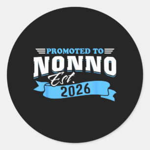 Promoted to Nonno Est 2026 New Grandpa to Be 26 Classic Round Sticker