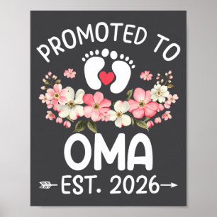Promoted To Oma 2026 First Time Floral New Oma Poster