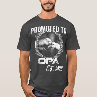 Promoted to Opa Est 2023 Funny Pregnancy Announcem T-Shirt