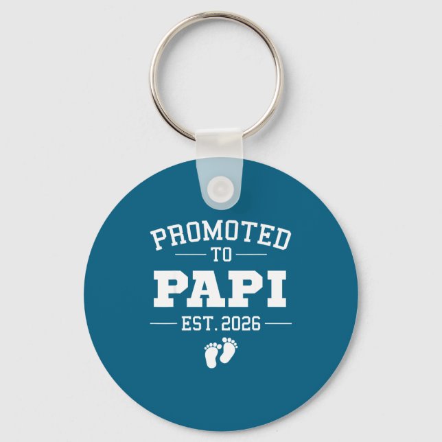 Promoted To Pa Est 2026 Pregnancy Announcement  Key Ring (Front)
