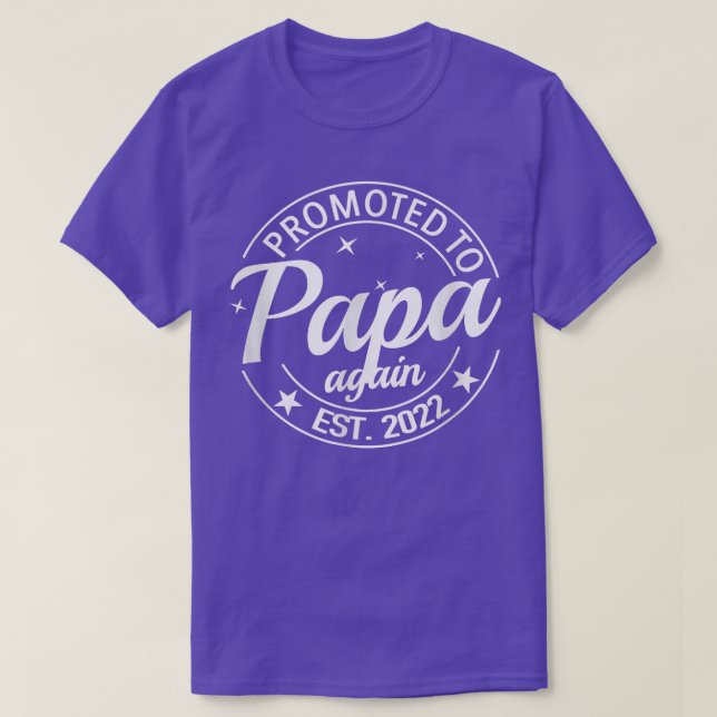 Promoted To Papa Again 2022 Soon To Be Pregnancy M T-Shirt (Design Front)
