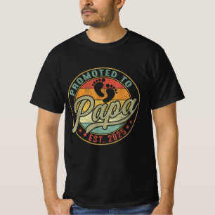 Promoted To Papa Est 2025 First Time Papa Funny T-Shirt