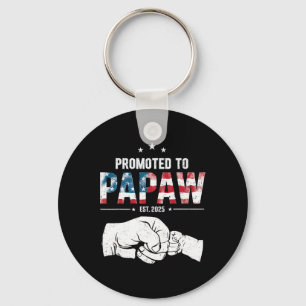 Promoted To Papaw Est 2025 First Time Papaw Father Key Ring