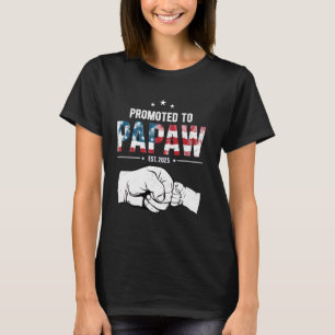 Promoted To Papaw Est 2025 First Time Papaw Father T-Shirt